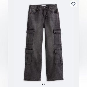 Black Cargo Jeans